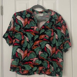 Frank & Oak Floral Print Button-Up Top - Multicolor